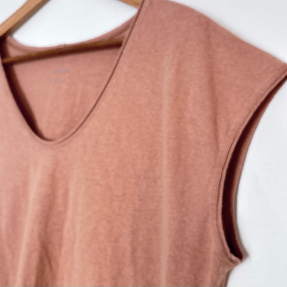 Everlane Boxy Vneck Shirt Size Large Hemp Organic Cotton Essential Basic Tee B54 - Picture 3 of 13